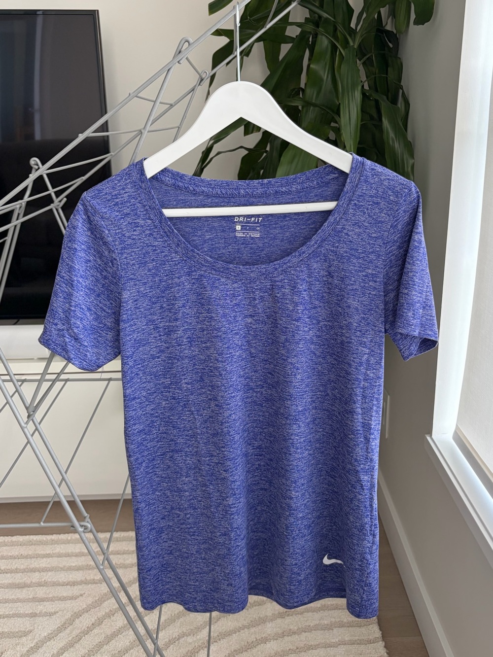 Nike Dri-FIT Heathered Blue Performance Tee
